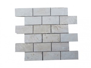 Travertin Ivoire Mosaïque 4,8x10 cm