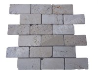 Travertin Ivoire Mosaïque 4,8x10 cm