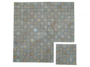 Travertin Jaune - Beige Mosaïque Modèle Paris