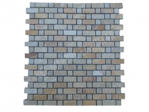 Travertin Jaune - Beige Mosaïque Modèle Bordeaux 1