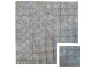 Travertin Jaune - Beige Mosaïque Modèle Nice