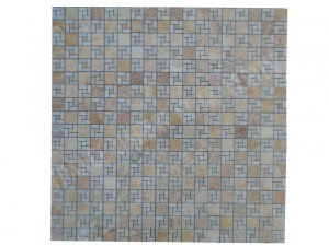 Travertin Jaune - Beige Mosaïque Modèle Nice