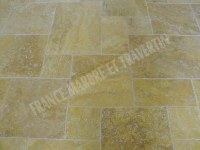 Travertin Jaune Or 1.5cm Big Opus Romain 1er Choix