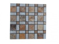 Travertin Jaune - Beige Mosaïque Modèle Carré