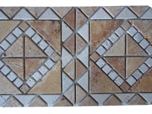 Travertin Jaune & Beige Rosace 30,5x30,5 cm