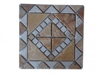 Travertin Jaune & Beige Rosace 30,5x30,5 cm