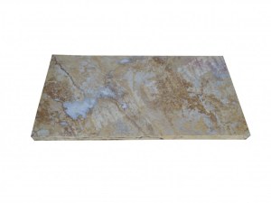 Travertin Jaune Margelle de Piscine Bord Droit 30,5x61 cm