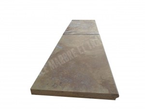 Travertin Jaune Margelle de Piscine Bord Ogee 30,5x61 cm