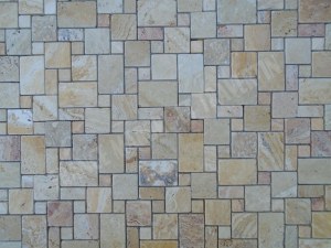 Travertin Jaune Mosaïque Modéle Opus Romain