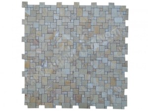 Travertin Jaune Mosaïque Modéle Opus Romain