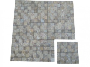 Travertin Jaune Mosaïque Modelé Monaco