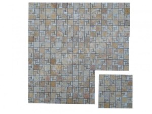 Travertin Jaune Mosaïque Modelé Nice