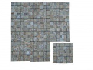 Travertin Jaune Mosaïque Modelé Paris