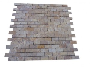 Travertin Jaune Mosaïque 4,8x10 cm