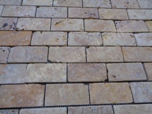 Travertin Jaune Mosaïque 4,8x10 cm