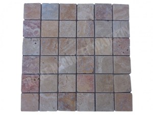 Travertin Jaune Valencia Mosaique 4,8x4,8 cm