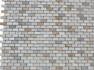 Travertin Multicolore Rebouché Mosaïque 2,3x4,8 cm