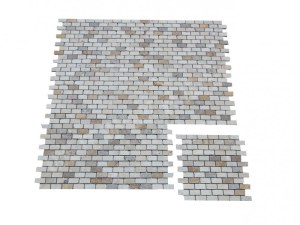 Travertin Multicolore Rebouché Mosaïque 2,3x4,8 cm