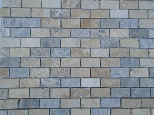 Travertin Multicolore Mosaïque 2,3x4,8 cm