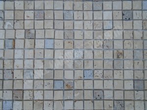 Travertin Multicolore Mosaïque 2,3x2,3 cm