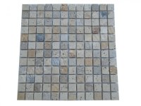 Travertin Multicolore Mosaïque 2,3x2,3 cm