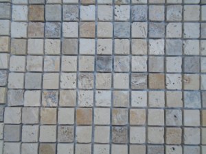 Travertin Multicolore Mosaïque 2,3x2,3 cm