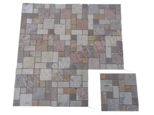 Travertin Multicolore Mosaïque 3 Format