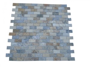 Travertin Multicolore Mosaïque 4,8x10 cm