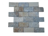 Travertin Multicolore Mosaïque 4,8x10 cm