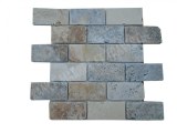 Travertin Multicolore Mosaïque 4,8x10 cm