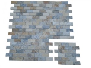 Travertin Multicolore Mosaïque 4,8x10 cm