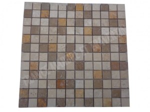 Travertin Multicolore Mosaique 2,3x2,3 cm