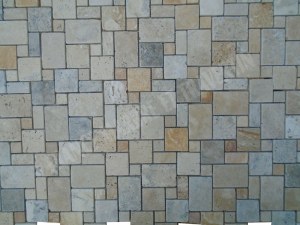 Travertin Multicolre Mosaïque Modèle Opus Romain