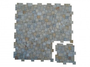 Travertin Multicolre Mosaïque Modèle Opus Romain