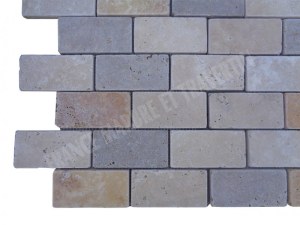 Travertin Multicolore Mosaique 4,8x10 cm