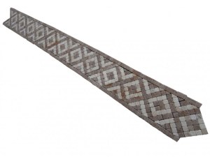 Travertin Multicolore Frise Mosaïque 28x9 cm