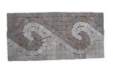 Travertin Beige - Noce Frise Mosaïque 30x15 cm