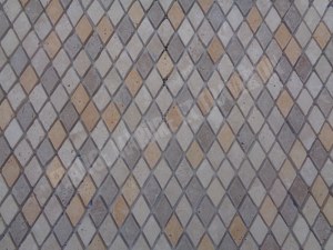 Travertin Multicolore Mosaique Modèle Petit Losange
