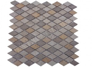 Travertin Multicolore Mosaique Modèle Petit Losange