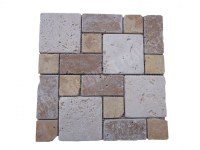 Travertin Multicolore Mosaïque Modèle 3 Format