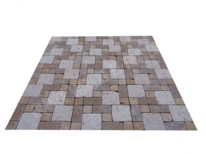 Travertin Multicolore Mosaïque Modèle 3 Format