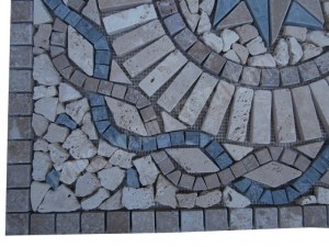 Travertin Multicolore Rosace 61x61 cm Épaisseur : 1 cm Qualité : 1’er Choix Finition ...