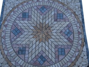 Travertin Multicolore Rosace 91x91 cm Épaisseur : 1 cm Qualité : 1’er Choix Finition ...