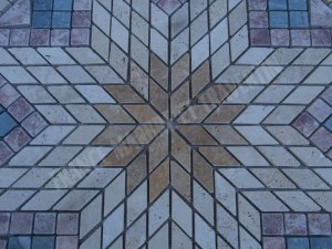 Travertin Multicolore Rosace 91x91 cm Épaisseur : 1 cm Qualité : 1’er Choix Finition ...