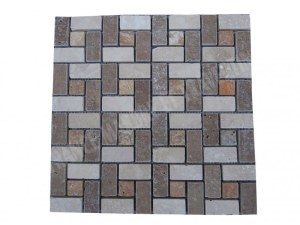 Travertin Multicolore Mosaïque Modèle Target