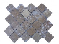Travertin Noce Arabesque & Motif Mosaïque 31x26 cm