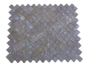 Travertin Noce Arabesque & Motif Mosaïque 31x26 cm