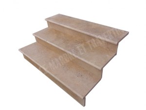 Travertin Noce Marche Escalier 120 cm
