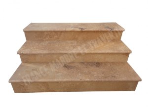 Travertin Noce Marche Escalier 120 cm