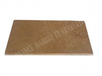 Travertin Noce Margelle de Piscine Bord Arrondi 30,5x61 cm